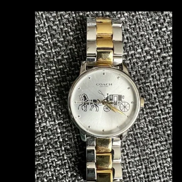 Coach | Jewelry | Coach Ladies Grand Carriage Twotone Watch 